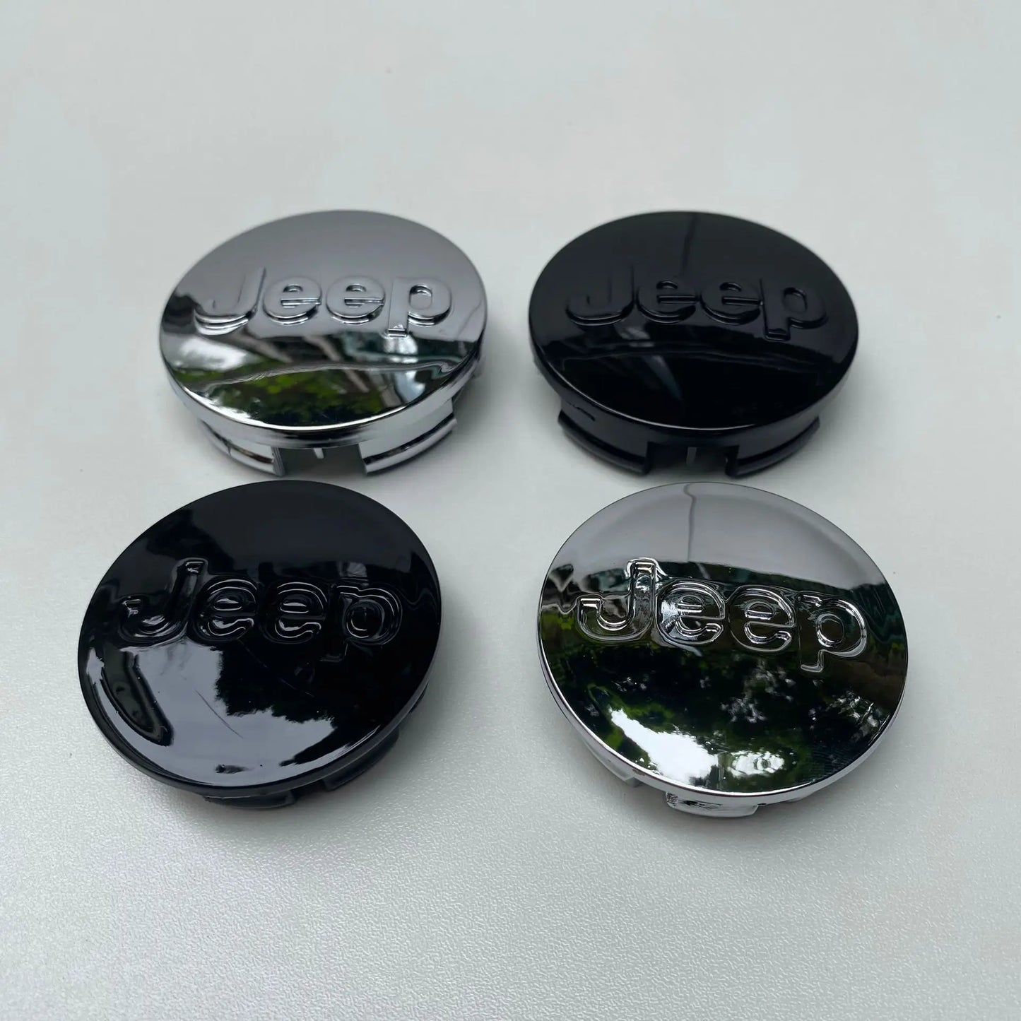 4Pcs 55mm 63mm Jeep Logo Hub Caps Car Wheel Center Cover For Jeep Grand Cherokee Wrangler JK Gladiator Compass Renegade Patriot