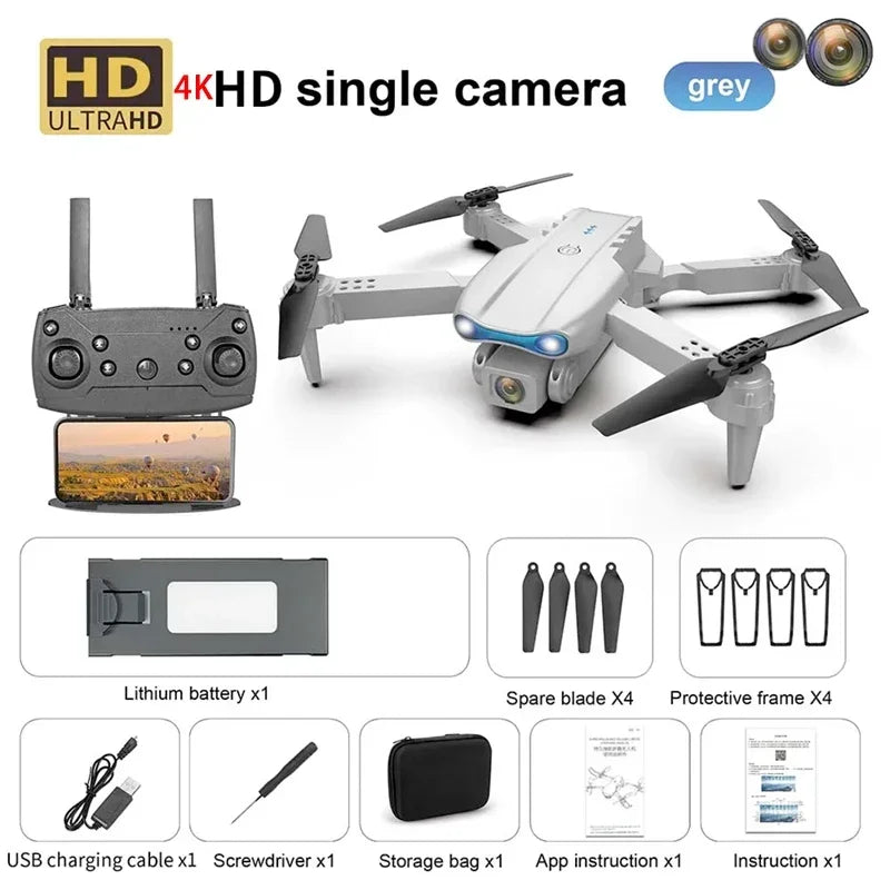 Uusi E99 PRO Drones GPS Professional 8K HD-kameralla FPV 5G Wifi Harjaton moottori Taitettava RC-nelikopteri esteiden välttäminen Dron