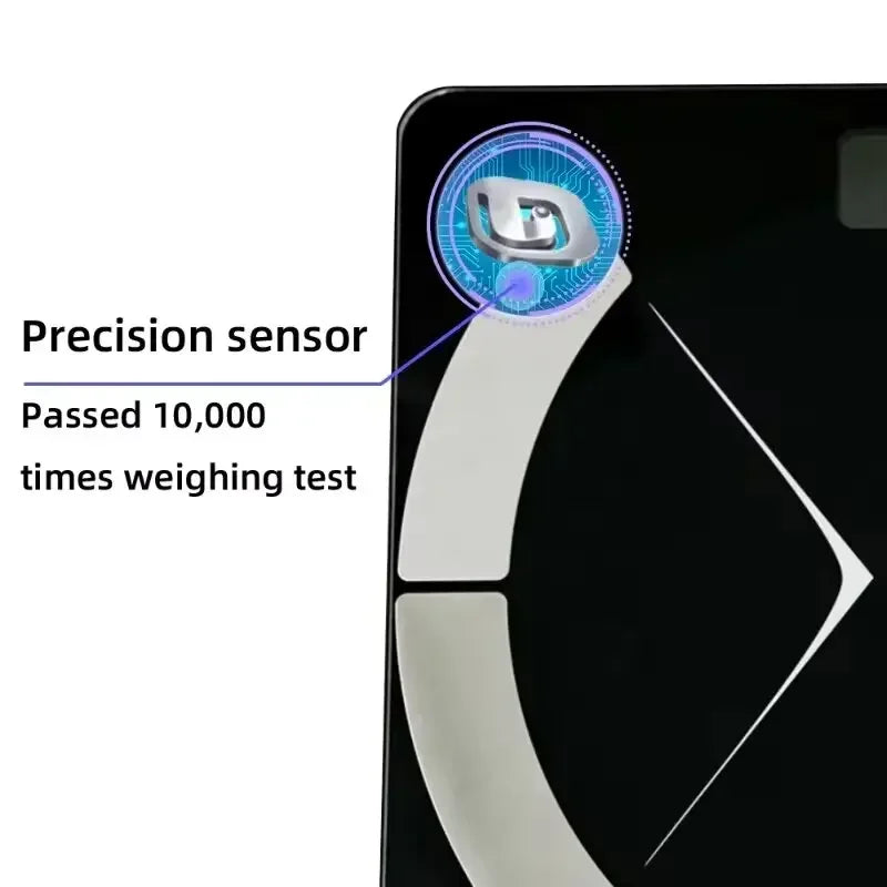 BMI Bluetooth Fat Scale Älykäs digitaalinen kylpyhuonepaino Langaton painovaaka USB-ladattava älypuhelinsovellus