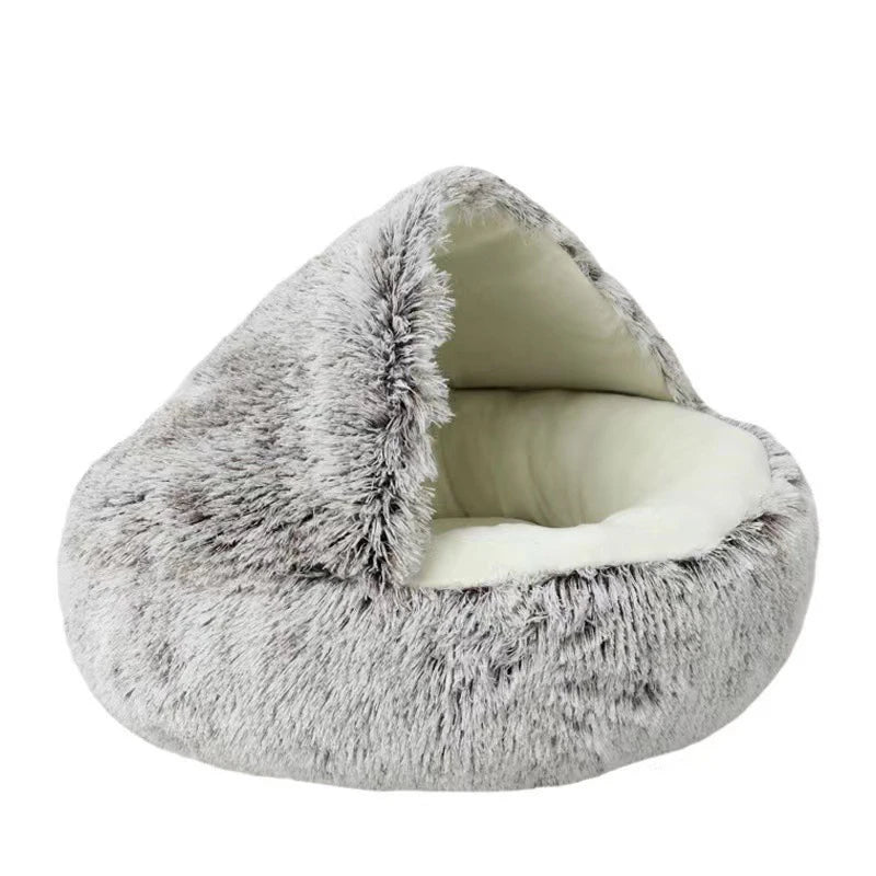 Kissansänky Lemmikkipatja Lämmin Pehmeä Pehmo Pet Bed Peite Pyöreä Kissan Koiran Unipesä Luola Pienille Koirille Kissanpentu