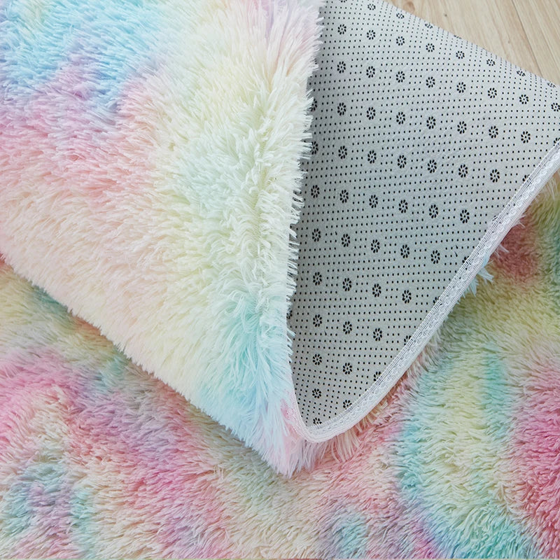 Fluffy Large Carpet Living Room Plush Lounge Rug in The Bedroom Floor Mat Soft Velvet Carpets For Children Kids Decoration 