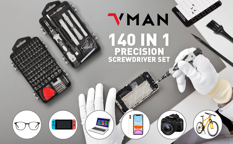 Screwdriver Set  Magnetic Torx Phillips Screw Bit Kit WOZOBUY With Electrical Driver Remover Wrench Repair Phone PC Tools
