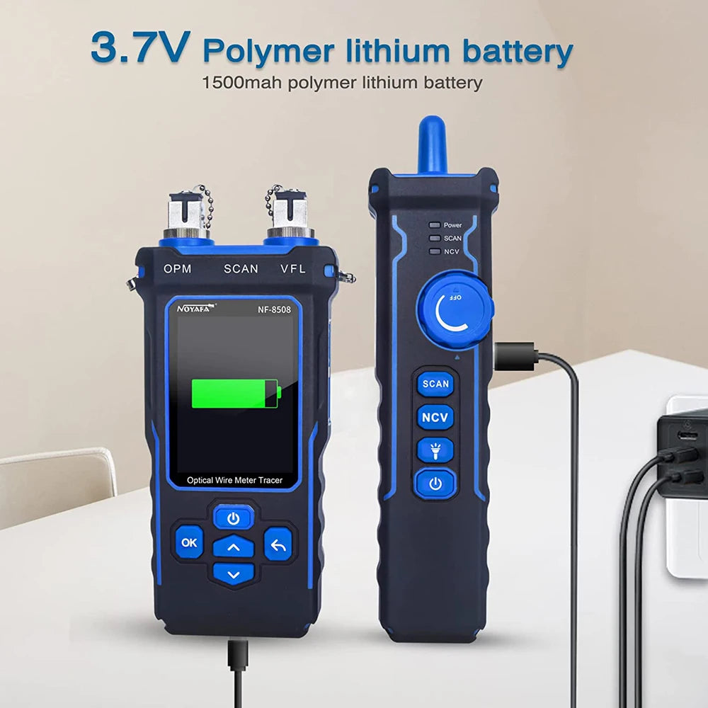 NOYAFA NF-8508 Cable Tracker LCD Display Network Tools Measure Length Wiremap Tester PoE Checker Optical Power Meter