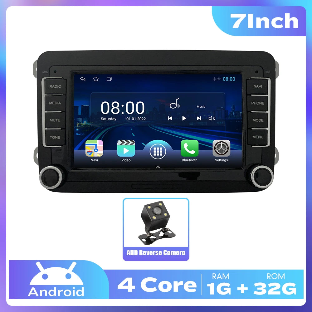 7/8/9 Inch 2Din Android Octa Core Car Radio Stereo For VW Polo Golf Passat Skoda Car Multimedia DVD Player GPS RDS DSP Carplay