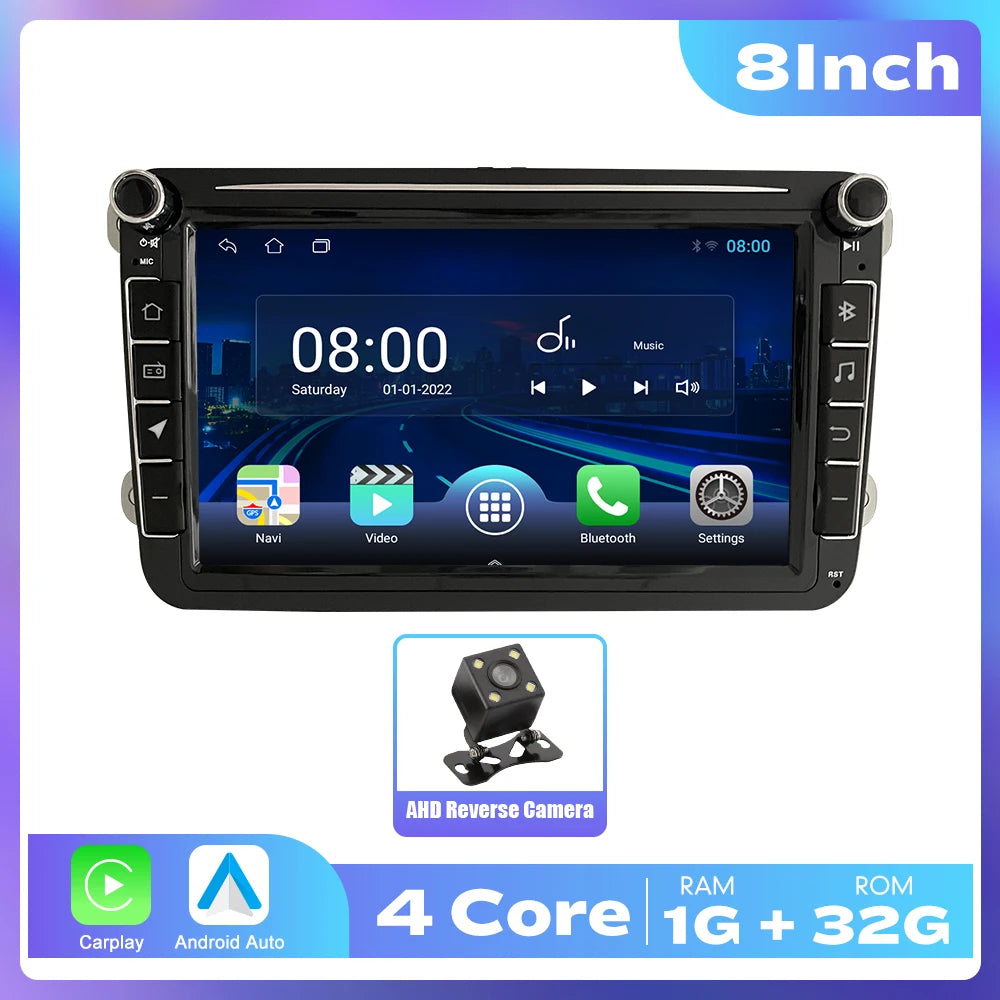 7/8/9 Inch 2Din Android Octa Core Car Radio Stereo For VW Polo Golf Passat Skoda Car Multimedia DVD Player GPS RDS DSP Carplay