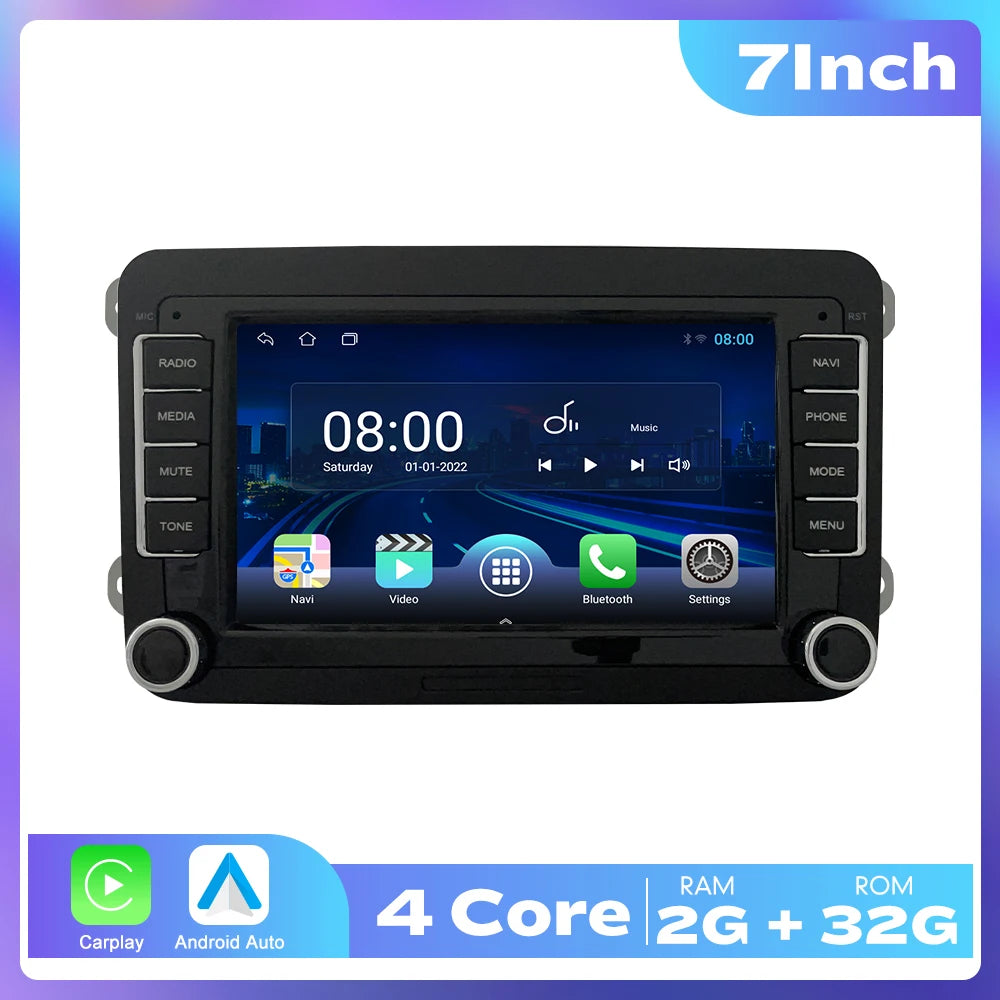 7/8/9 Inch 2Din Android Octa Core Car Radio Stereo For VW Polo Golf Passat Skoda Car Multimedia DVD Player GPS RDS DSP Carplay