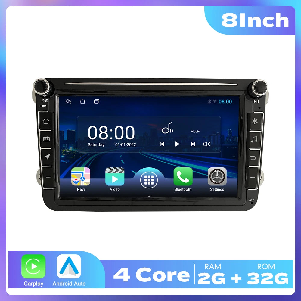 7/8/9 Inch 2Din Android Octa Core Car Radio Stereo For VW Polo Golf Passat Skoda Car Multimedia DVD Player GPS RDS DSP Carplay