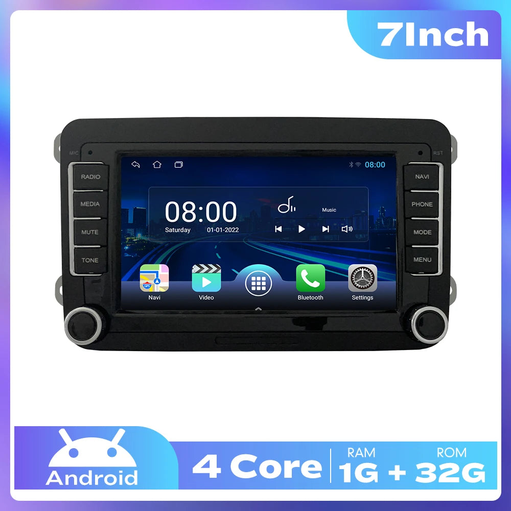 7/8/9 Inch 2Din Android Octa Core Car Radio Stereo For VW Polo Golf Passat Skoda Car Multimedia DVD Player GPS RDS DSP Carplay