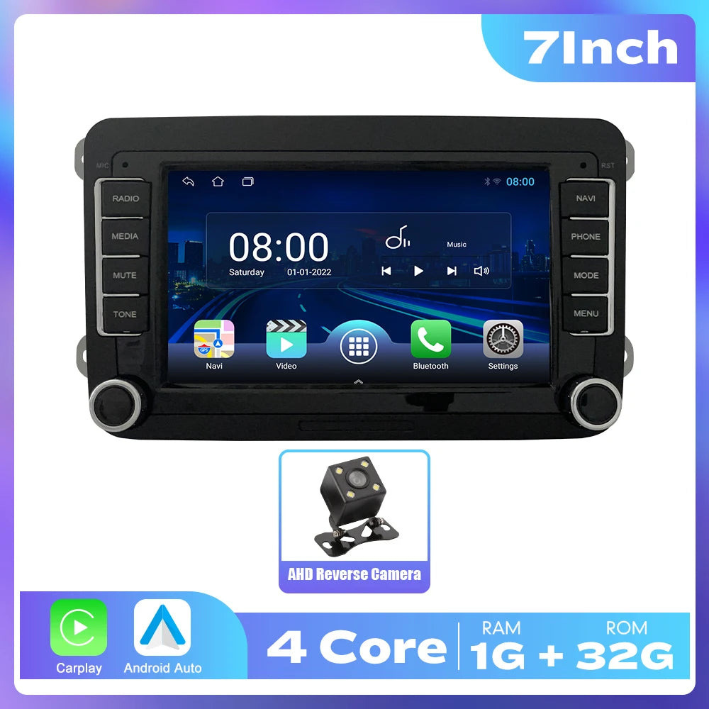 7/8/9 Inch 2Din Android Octa Core Car Radio Stereo For VW Polo Golf Passat Skoda Car Multimedia DVD Player GPS RDS DSP Carplay