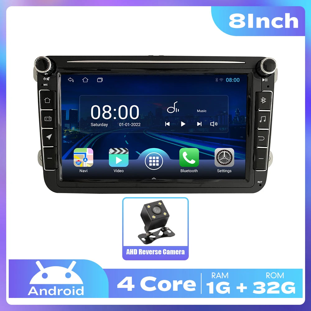 7/8/9 Inch 2Din Android Octa Core Car Radio Stereo For VW Polo Golf Passat Skoda Car Multimedia DVD Player GPS RDS DSP Carplay