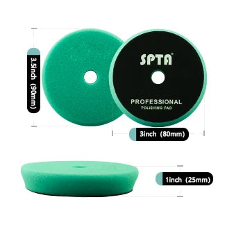 (Bulk Sale) SPTA 3"/5"/6" Car Spong Buffing Polishing Pad T-Shape Flat PolishPad Hook&Loop Removes Scratche For Polishing/Waxing