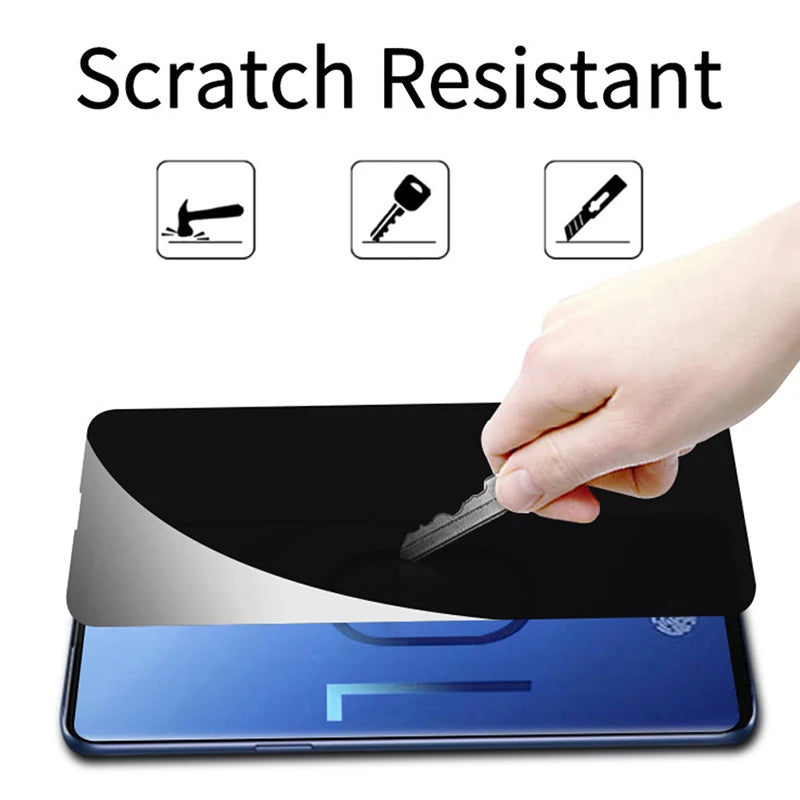 Privacy Tempered Glass for Samsung Galaxy S24 S23 Plus Anti-spy Screen Protector Fingerprint Function for Samsung S22 S21 S25