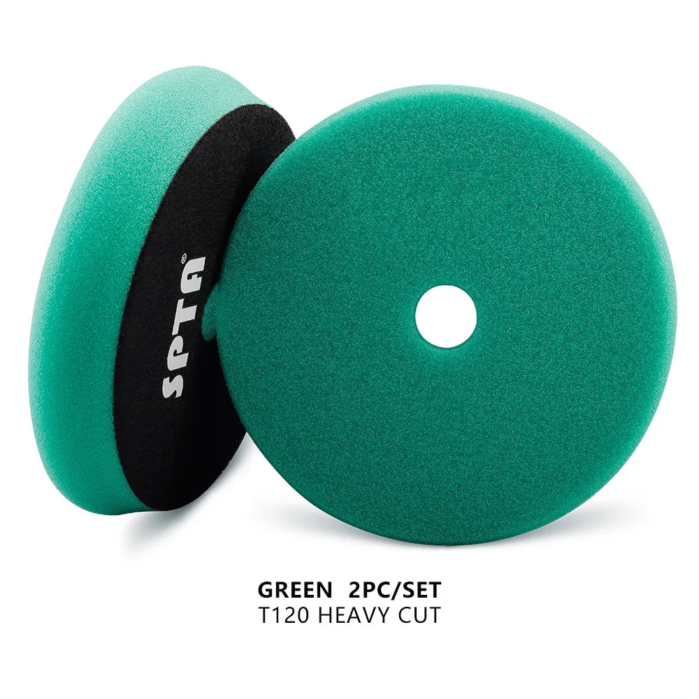 (Bulk Sale) SPTA 3"/5"/6" Car Spong Buffing Polishing Pad T-Shape Flat PolishPad Hook&Loop Removes Scratche For Polishing/Waxing
