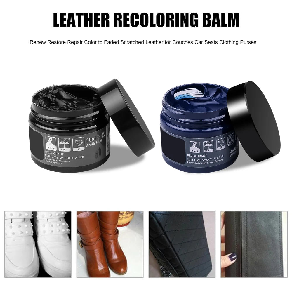 Car Leather Vinyl Repair Kit Leather Paint Cleaner for Auto Seat Sofa Leather Repair Coats Holes Scratch Cracks No Heat Liquid