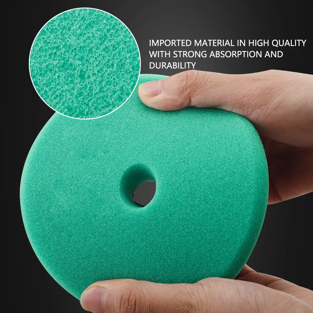 (Bulk Sale) SPTA 3"/5"/6" Car Spong Buffing Polishing Pad T-Shape Flat PolishPad Hook&Loop Removes Scratche For Polishing/Waxing