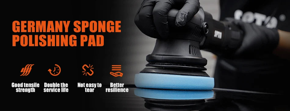 (Bulk Sale) SPTA 3"/5"/6" Car Spong Buffing Polishing Pad T-Shape Flat PolishPad Hook&Loop Removes Scratche For Polishing/Waxing