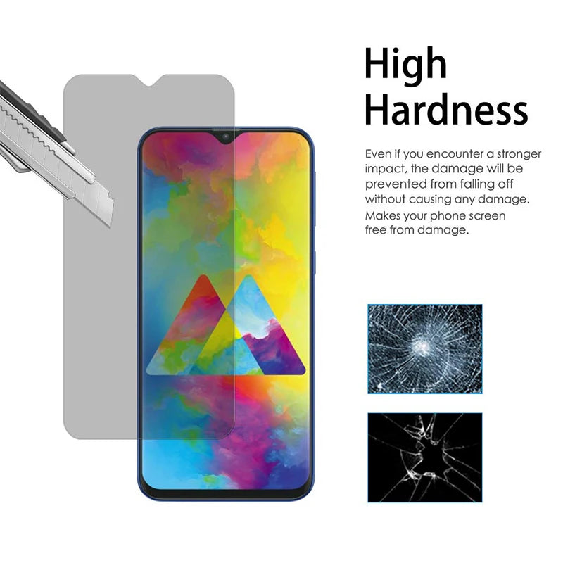 Privacy Tempered Glass for Samsung Galaxy S24 S23 Plus Anti-spy Screen Protector Fingerprint Function for Samsung S22 S21 S25