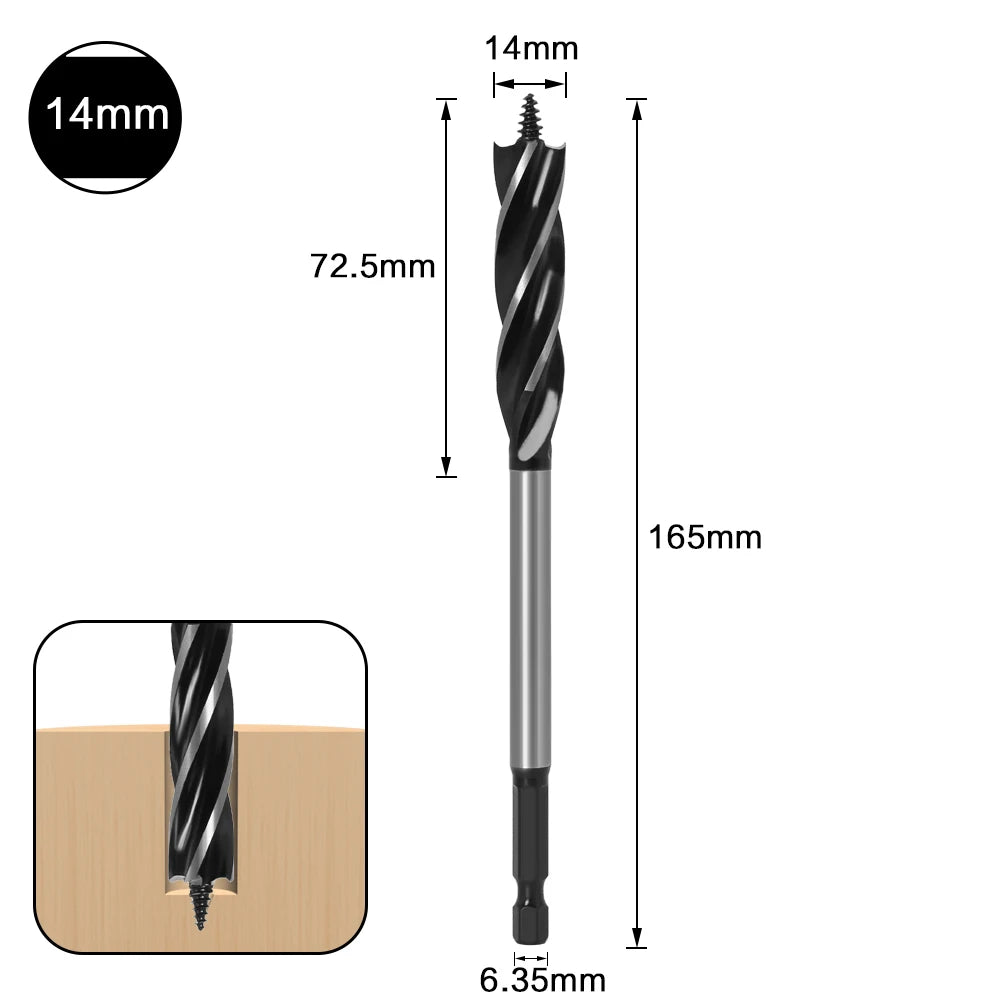 10mm-35mm Twist Drill Bit Set Wood Fast Cut Auger Carpenter Joiner Tool Drill Bit For Wood Cut Suit for woodworking
