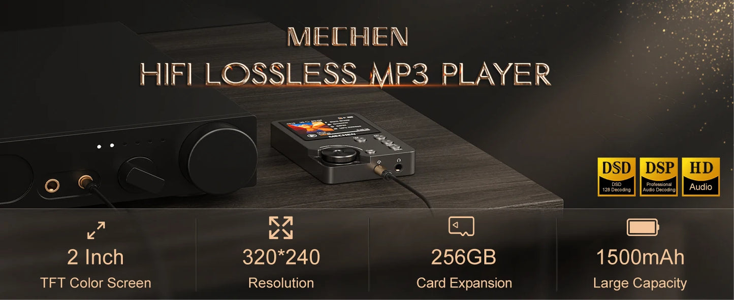 High Quality Lossless MP3 Player/MECHEN-M30/HiFi/with 64GB Memory Card Support Up to 256GB