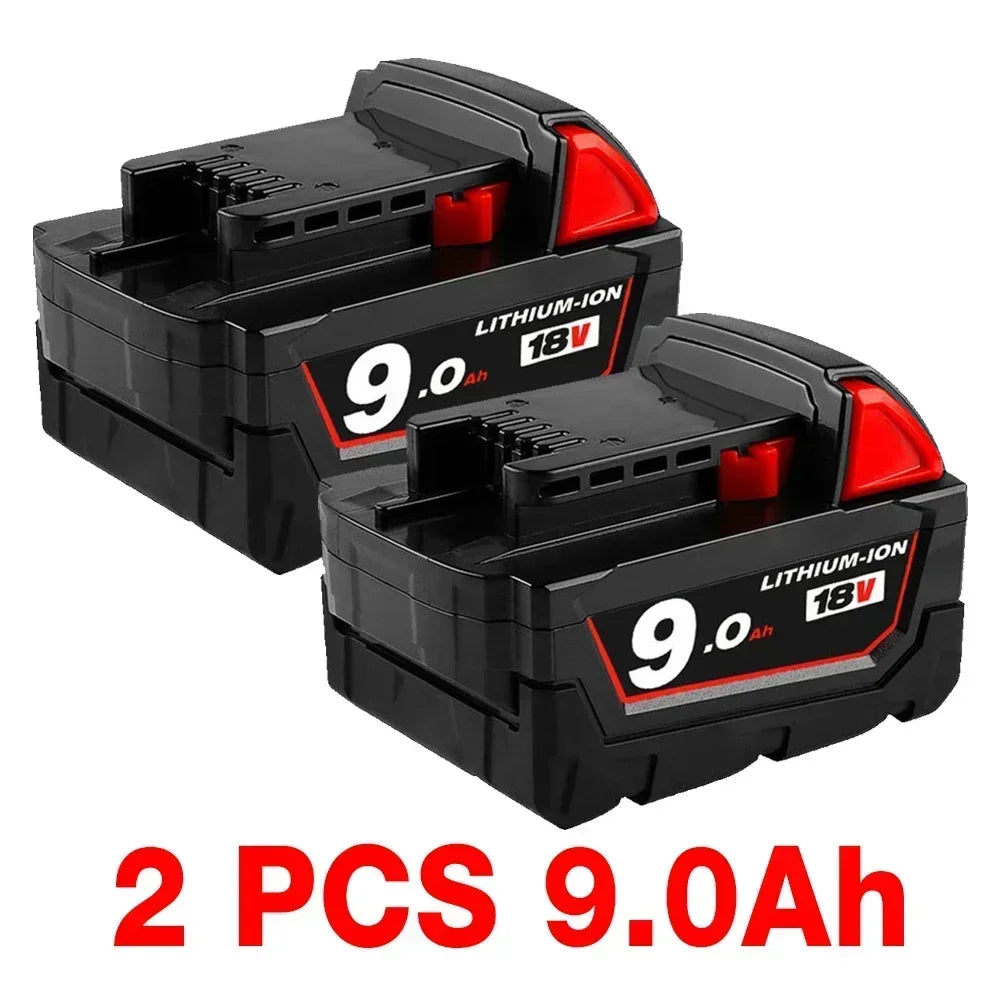 For Milwaukee M18 Battery 18V 12.0Ah 9.0Ah Replacement Lithium Battery for Milwaukee M18 48-11-1815 48-11-1850 2604-22 Battery