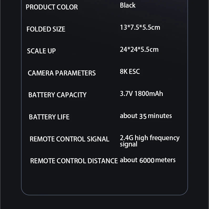Xiaomi MIJIA Drone Professinal 8K HD Dual Camera 5G WIFI Wide Angle Optical Flow Localization Brushless Motor RC Quadcopter