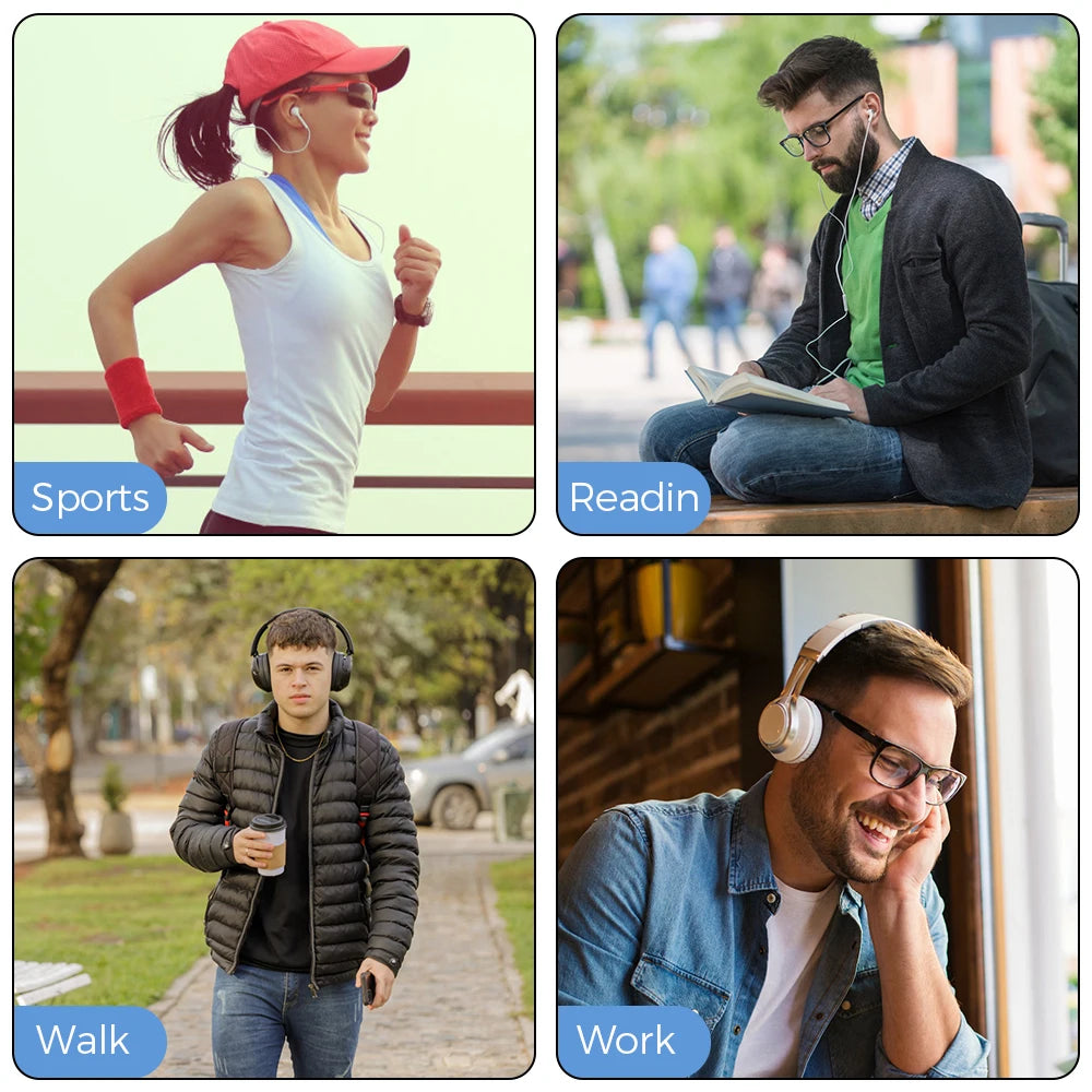 Portable BT MP3 Player Wireless Mini Digital HiFi Lossless Sound Music Players Small Black Walkman Audio Player