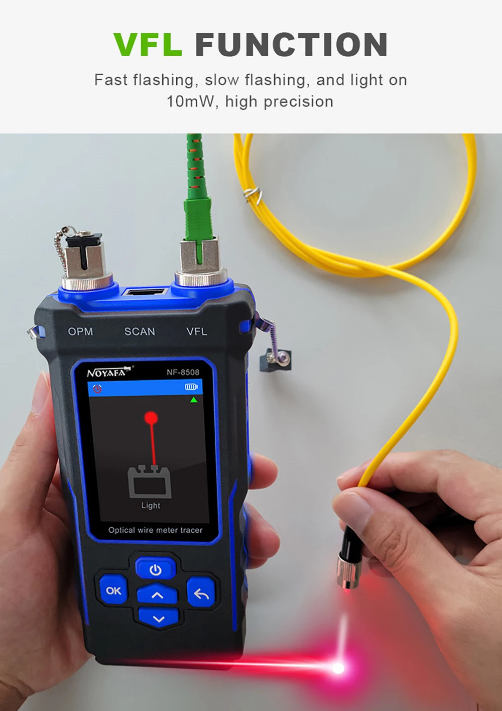 NOYAFA NF-8508 Cable Tracker LCD Display Network Tools Measure Length Wiremap Tester PoE Checker Optical Power Meter