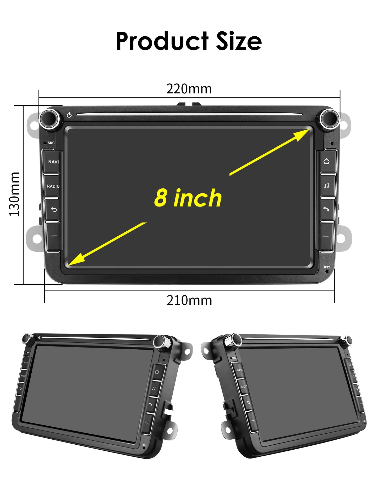 2din Android Car Radio GPS for Volkswagen Skoda VW Tiguan Touran Caddy Jetta Polo Passat Seat Multimedia Player Stereo AutoRadio