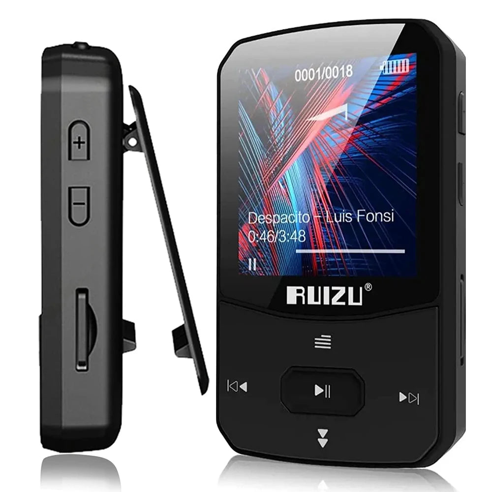 Sport Bluetooth MP3 Player Portable Clip Mini Music Walkman With Screen Support FM,Recording,Clock,Pedometer Radio