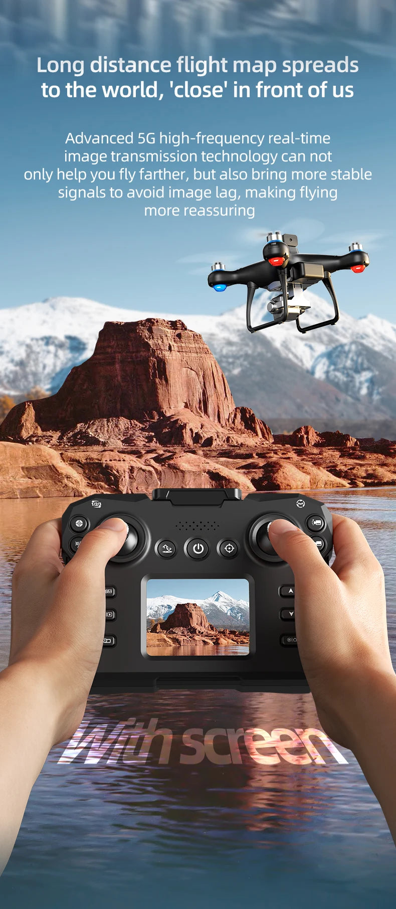 Xiaomi KY102 MAX Drone Professional HD Dual Camera Screen Controlled Brushless Obstacle Avoidance RC Quadcopter Dron Toy 10000M
