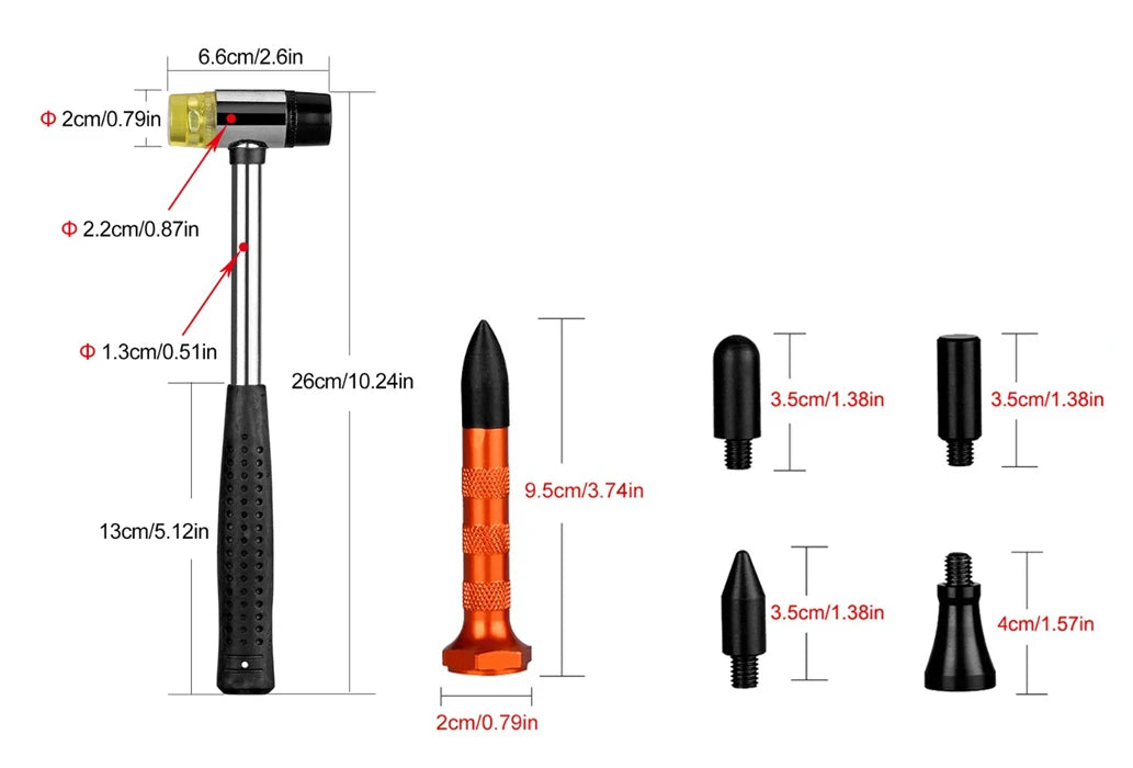PDR Car Paintless Dent Repair Kit Professional Dent Remover tools  Auto Dent Repair Puller Dint Hail Damage Tool