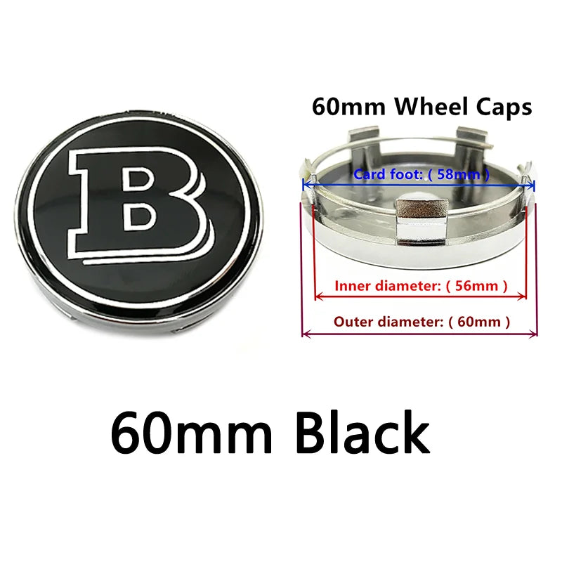 40pcs 56mm 60mm 68mm 75mm 3Pin For Wheel Hub Center Caps Mercedes Benz Emblem Car Rim Hubcap Badge Logo Auto Styling Accessories