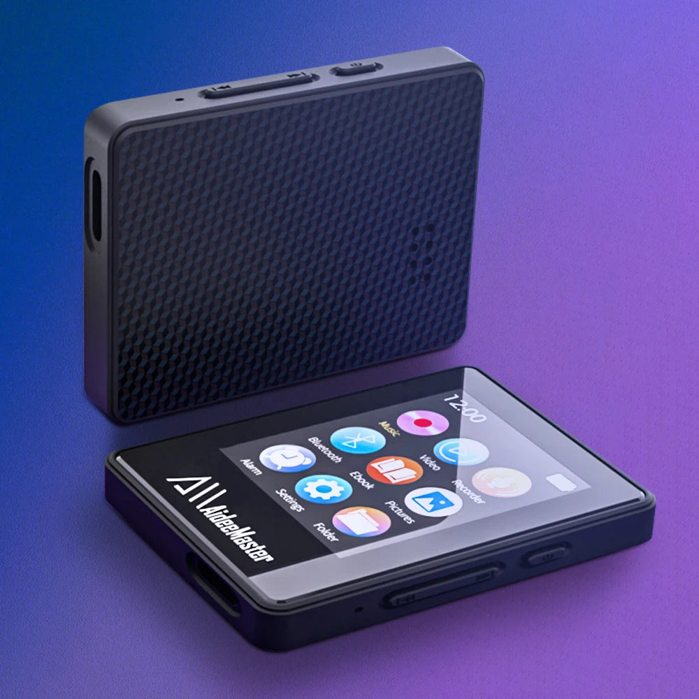 Portable BT MP3 Player Wireless Mini Digital HiFi Lossless Sound Music Players Small Black Walkman Audio Player