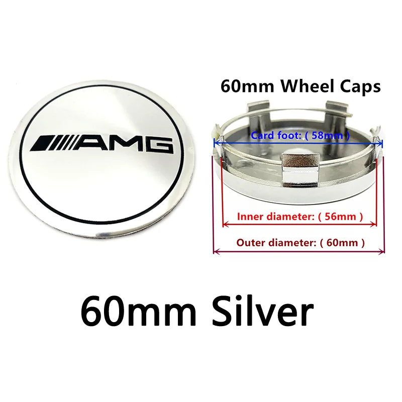 40pcs 56mm 60mm 68mm 75mm 3Pin For Wheel Hub Center Caps Mercedes Benz Emblem Car Rim Hubcap Badge Logo Auto Styling Accessories