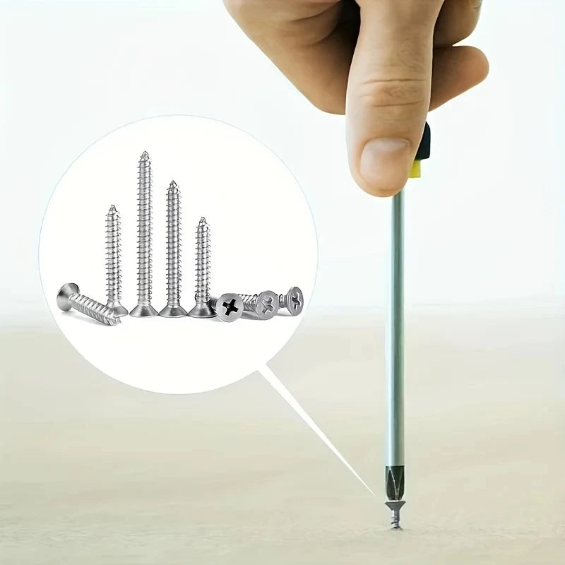 400pcs Self Tapping Wood Screws Set M2 Phillips Flat Head Sheet Metal Screw Self Tapping Screws Assortment Kit