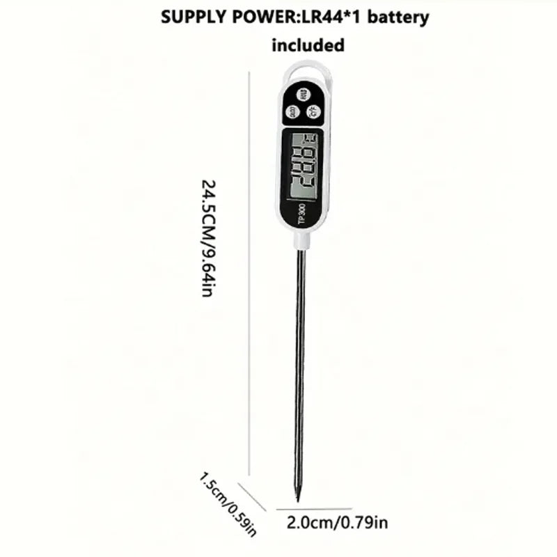 Food Thermometer Digital Real-Time Reading Meat And Beverage Thermometer With LCD Display And Probe Electronic Kitchen Thermomet