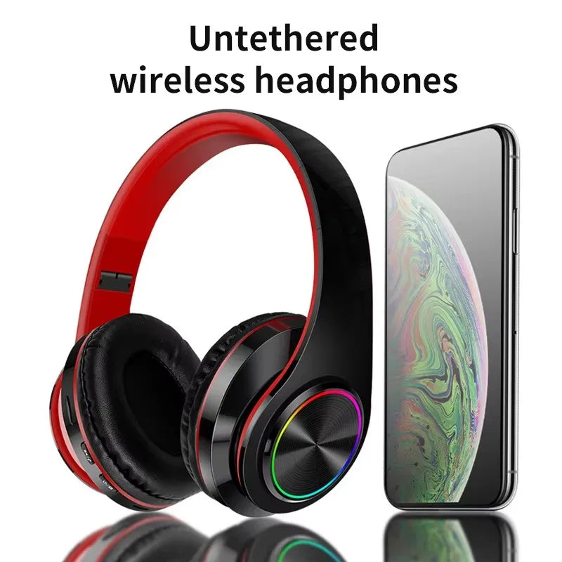 B39  Bluetooth Headset Foldable Headphones HiFi Stereo Earphone With Mic Support SD Card FM For Xiaomi Iphone Sumsamg Phone