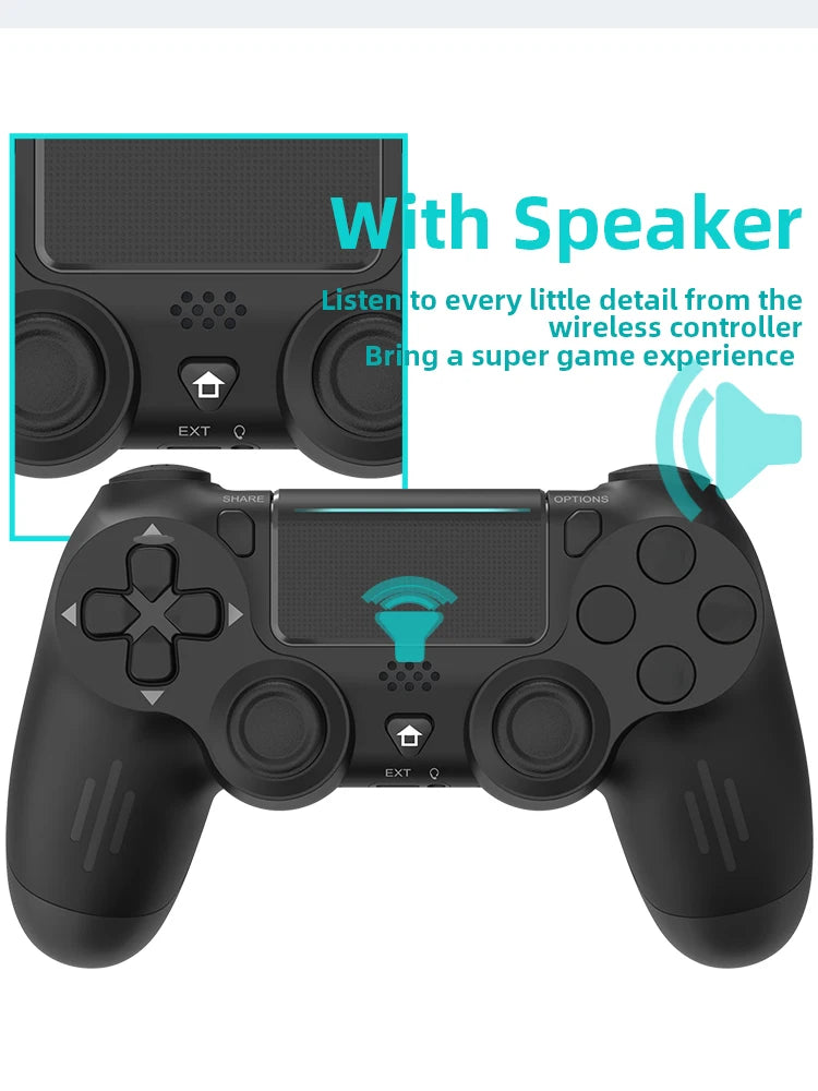 Bluetooth-yhteensopiva peliohjain PS4/Slim/Pro langattomalle peliohjaimelle PC:lle Dual Vibration Joystick IOS/Androidille