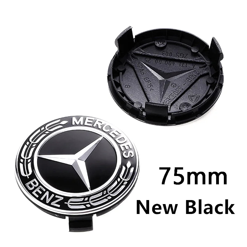 40pcs 56mm 60mm 68mm 75mm 3Pin For Wheel Hub Center Caps Mercedes Benz Emblem Car Rim Hubcap Badge Logo Auto Styling Accessories