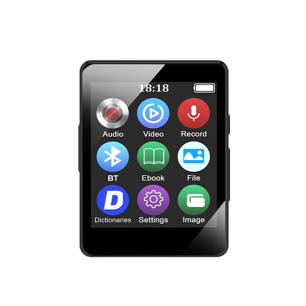 Portable BT MP3 Player Wireless Mini Digital HiFi Lossless Sound Music Players Small Black Walkman Audio Player