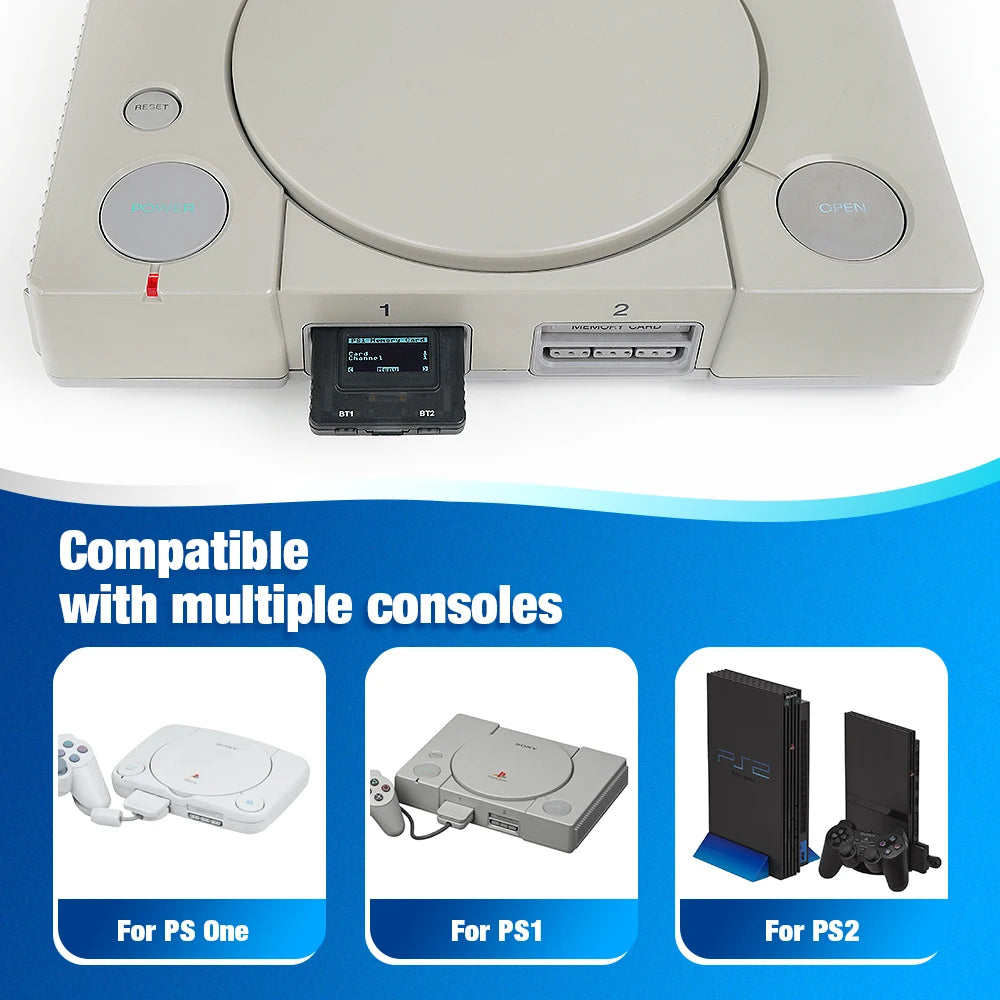 Bitfunx PSxMemCard Gen2 Sd2psXtd to Store Saves for PS1 and PS2 Games for PlayStation1 PS one Playstation2 Game Consoles