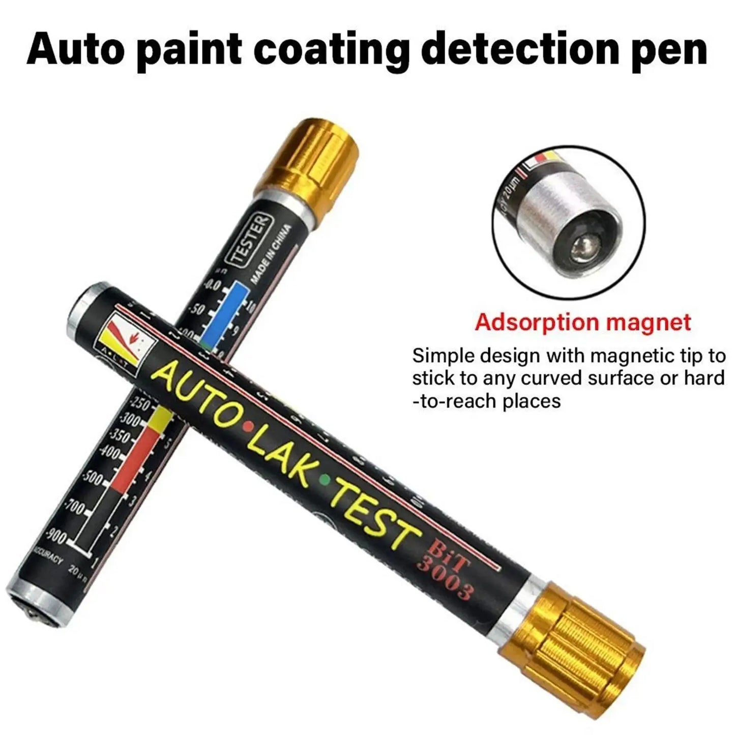 Portable Car Paint Thickness Tester Pen With Scale Indicator For Car Lak Test Bit Tester Meter Thickness Meter Gauge Tools