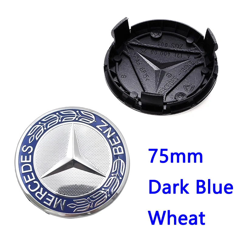 40pcs 56mm 60mm 68mm 75mm 3Pin For Wheel Hub Center Caps Mercedes Benz Emblem Car Rim Hubcap Badge Logo Auto Styling Accessories