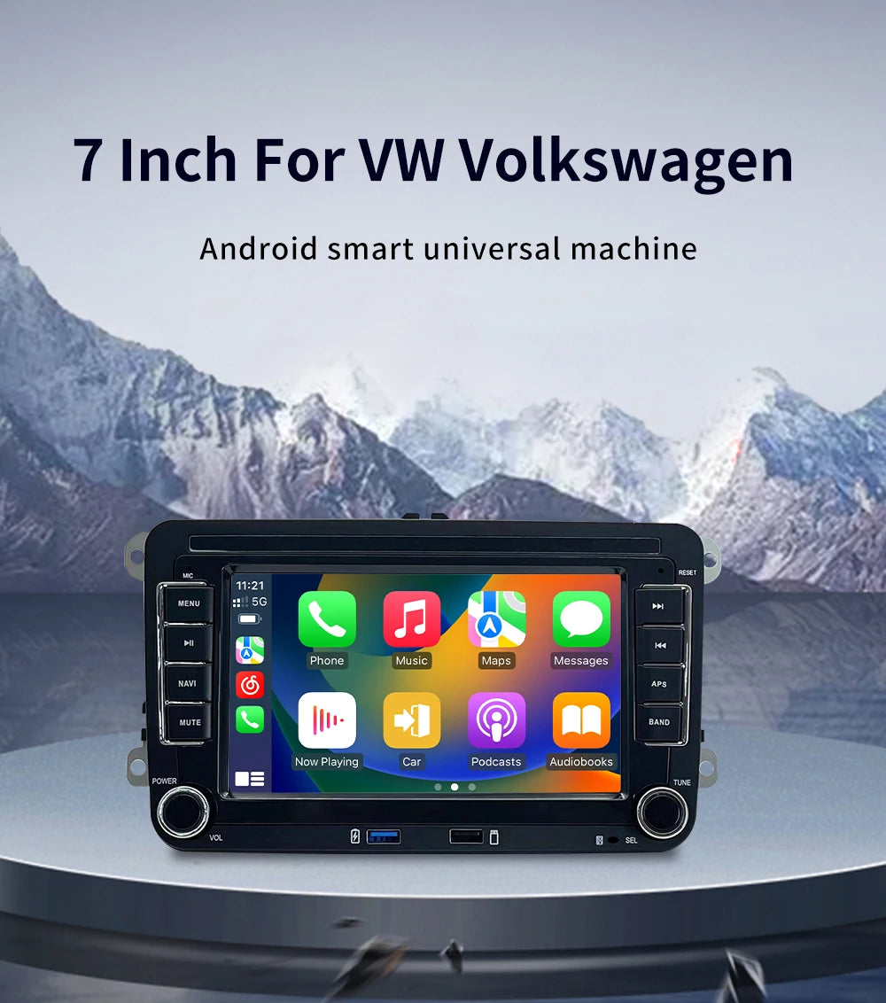 7 Inch Android 13 Auto Carplay Radio GPS For VW Volkswagen VW Multivan Scirocco Transporter und MultivanT5 T6 WiFi Car Player