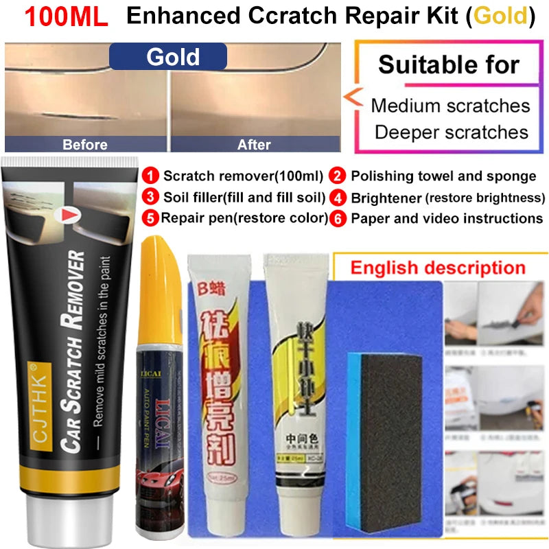 Car Scratch Remover Paint Care Tools Auto Swirl Remover Scratches Repair Polishing Anti Scratch Wax Auto Body Grinding Compound