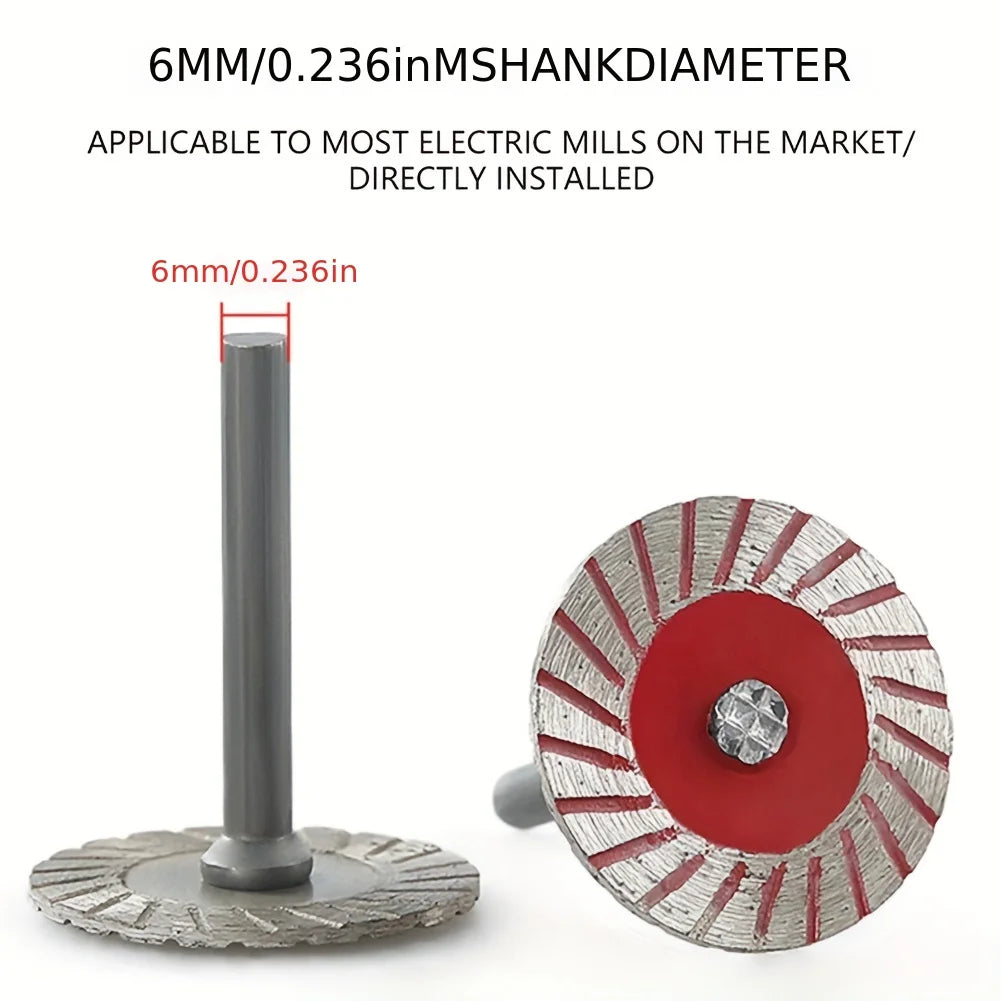 40mm Diamond Cutting Discs, Turbo Mini Carving Saw Blade For Granite Marble Ceramic Tile, Stone Carving Tool With 6mm Shank