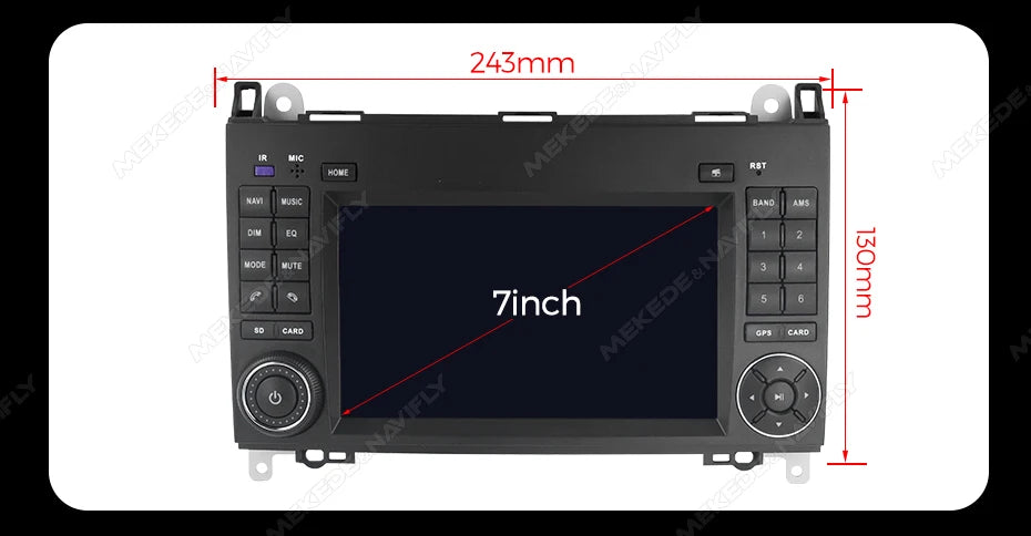 7" 2din Android Car Radio Stereo Video Player For Mercedes Benz B200 A B Class W169 W245 Viano Vito W639 Sprinter W906 Carplay