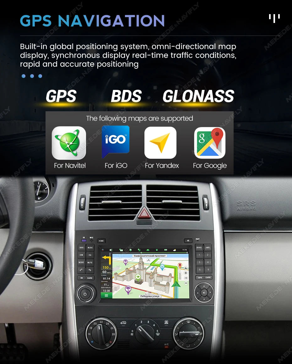 7" 2din Android Car Radio Stereo Video Player For Mercedes Benz B200 A B Class W169 W245 Viano Vito W639 Sprinter W906 Carplay