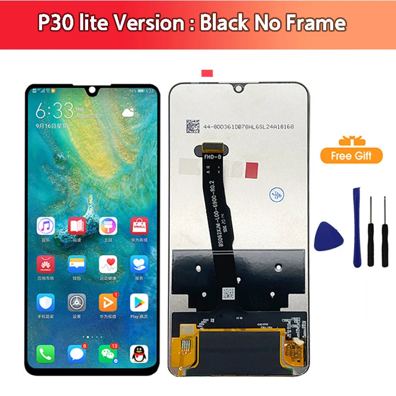 New LCD For HUAWEI P30 Lite LCD Display Touch Screen For HUAWEI P30 Lite Screen Nova 4e MAR-LX1 AL01 Digitizer Assembly