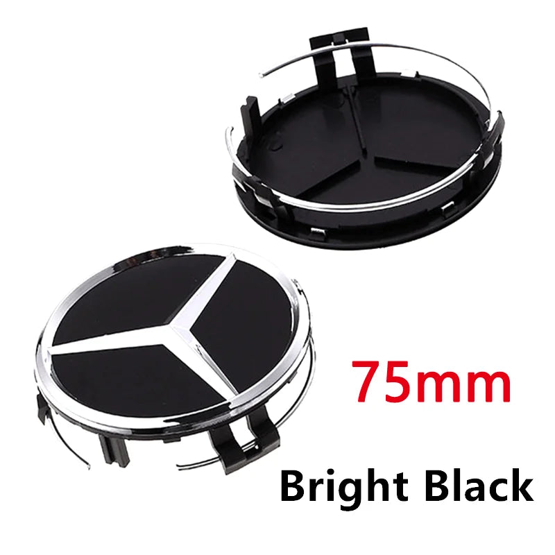 40pcs 56mm 60mm 68mm 75mm 3Pin For Wheel Hub Center Caps Mercedes Benz Emblem Car Rim Hubcap Badge Logo Auto Styling Accessories
